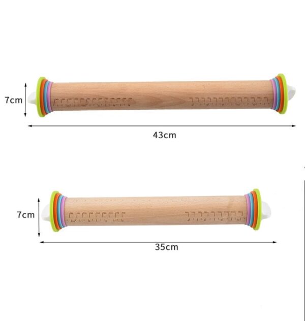Adjustable Rolling Pin with Removable Rings