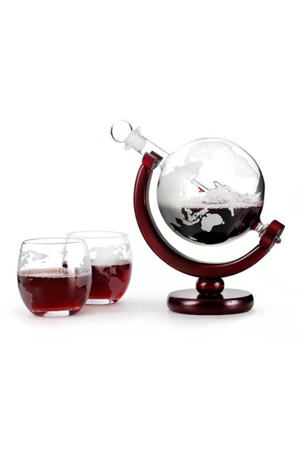 Glass Globe Decanter Set