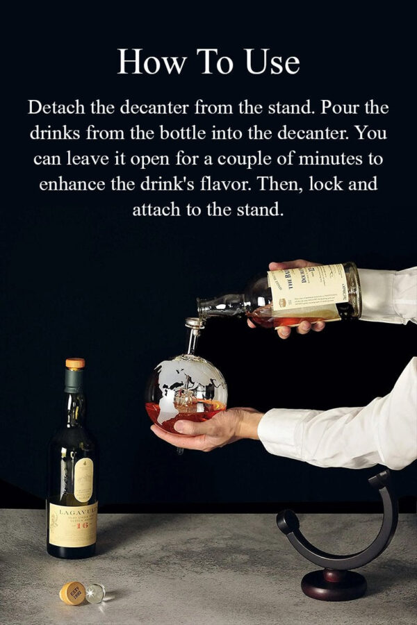 Glass Globe Decanter Set