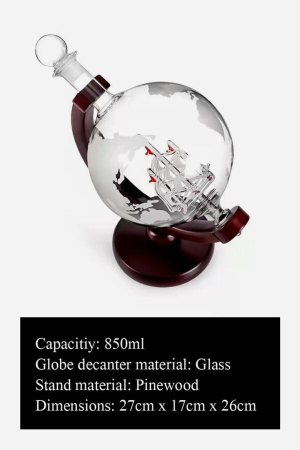 Glass Globe Decanter Set
