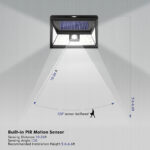 Wide Angle Solar-Powered Outdoor Motion Sensor Security Light