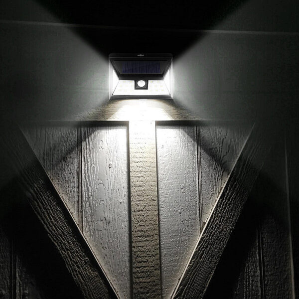 Wide Angle Solar-Powered Outdoor Motion Sensor Security Light